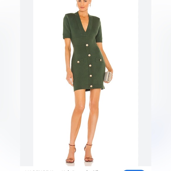L'AGENCE Dresses & Skirts - Elegant Green Button-Down Dress